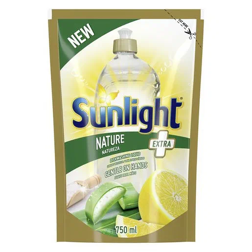 Sunlight Extra Nature Dishwashing Liquid Refill 750 ml