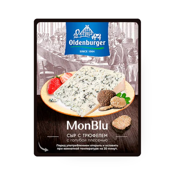 MonBlu трюфель с голубой благородной плесенью 60% сыры 100 г