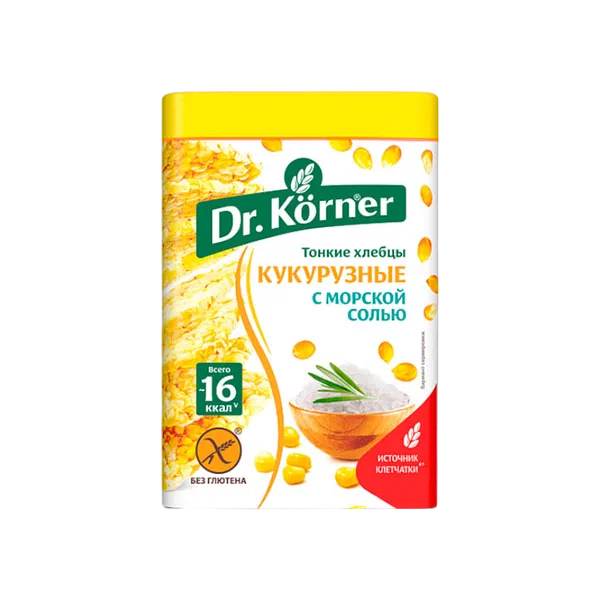 Хлебцы Dr.Korner кукурузные с морской солью 100г