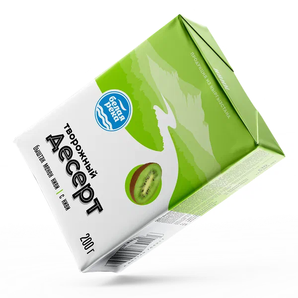 Творожок Белая Река киви 27% 180г ЗМЖ