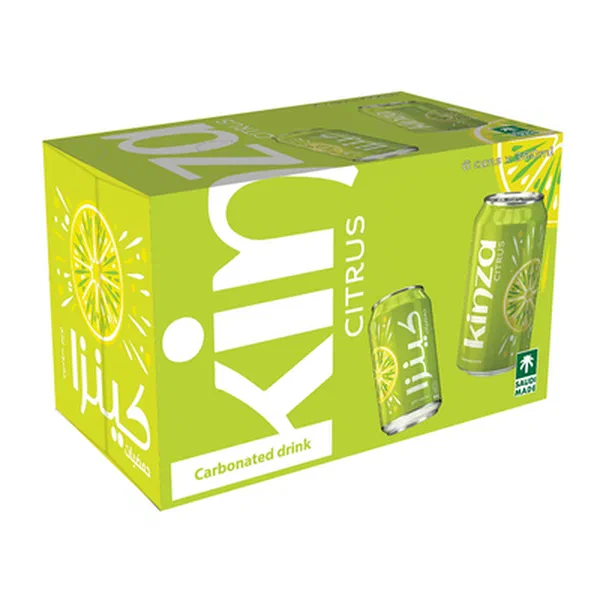 KINZA CITRUS CAN 6X360ML - KINZA CITRUS CARBONATED DRINK MULTIPACK