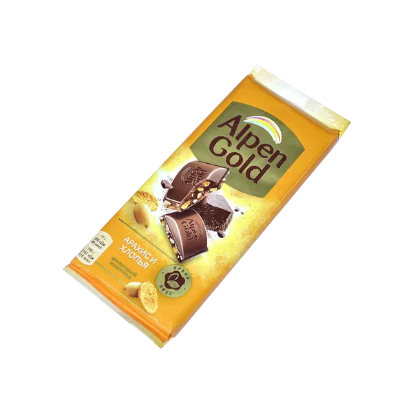 Alpen Gold жер жаңгак/ жүгөрү шоколады 80г