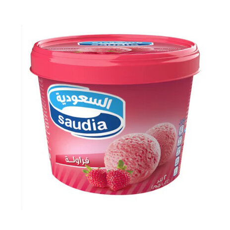Saudia Strawberry Ice Cream 2L