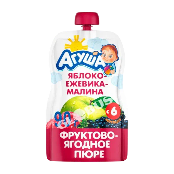 Пюре дет. Агуша фрукт. ябл.ежев.малина с 6мес 90г д/п ВБД