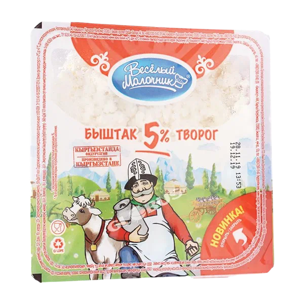 Творог ВМ 5% 280г п/уп Кыргызстан 18