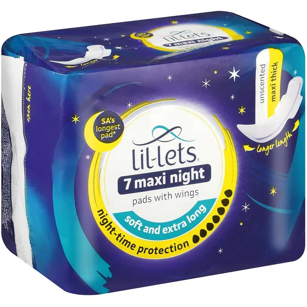 Lil-Lets Maxi Night Pads Unscented 7's