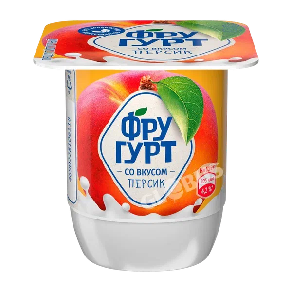 Йогурт Фругурт персик 2,5% 115г п/ст