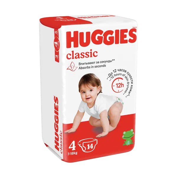 Подгузники детск Huggies Classic 4 14шт