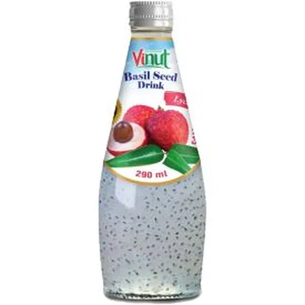 VINUT BASIL SEED AND LYCHEE JUICE 290ML - VINUT BASIL SEED AND LYCHEE JUICE