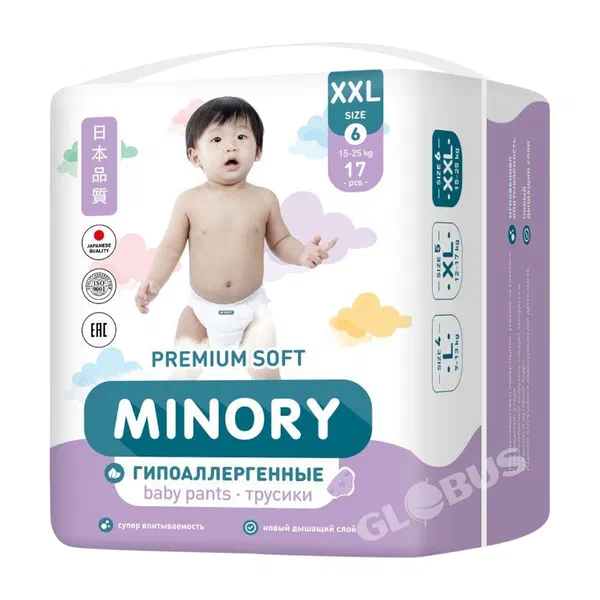 Трусики детск MINORY Mini XXL 6 17шт