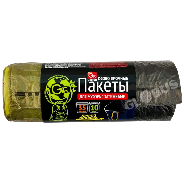 Пакеты д/мусора Grifon с затяжк 35л 10шт