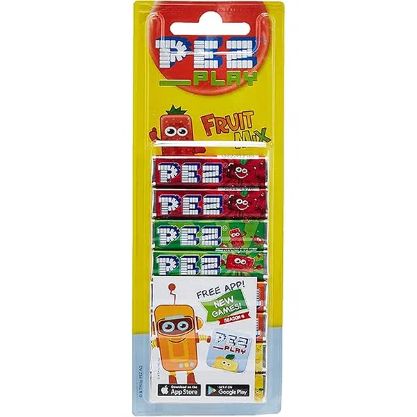 PEZ BLISTER PACK SOUR FRUIT MIX CANDY REFILLS 8-PACK