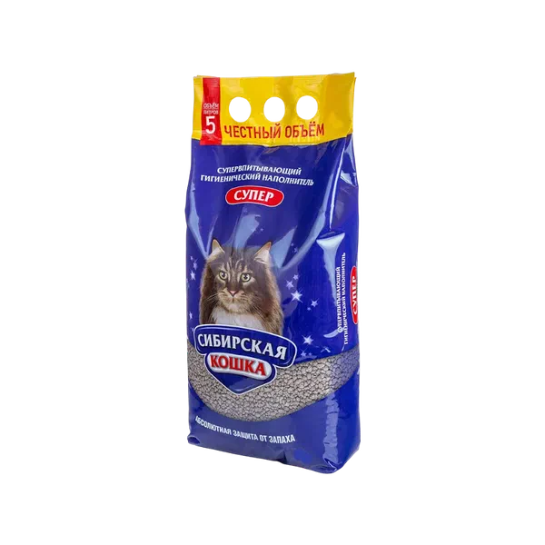 Наполн д/кош туалет Сибирская Кошка Супер комкующ. 5л