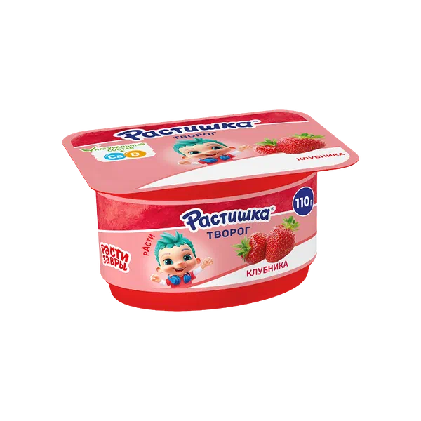 Творожок Растишка клубника 3,5% 110г