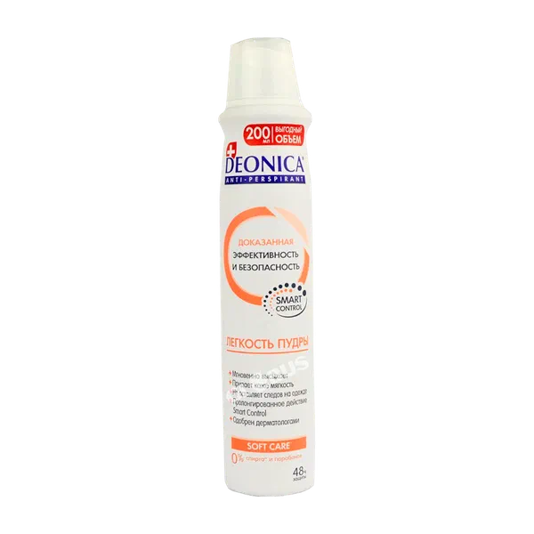 Deonica Soft Care легк пудры аялдар спрей дезодоранты 200мл