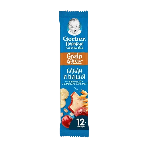 Gerber жемиш-дан бан/алча балд. батон. 12 ай 25г