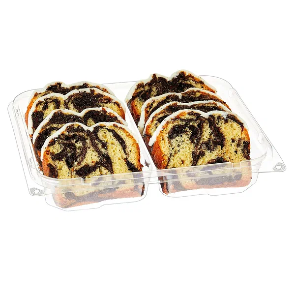 MARBLE CAKE SLICE WITH RICH DUAL FLAVOR