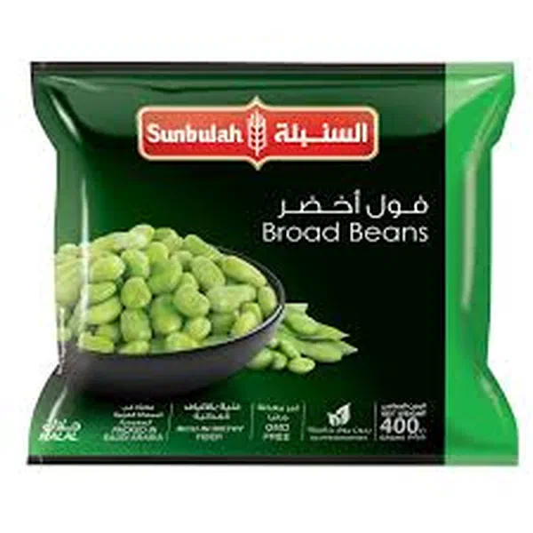 SUNBULAH FRESH FROZEN BROAD BEANS SHELLED 400G