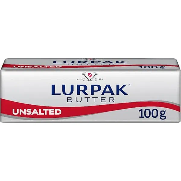 LURPAK DANISH UNSALTED BUTTER 100G - LURPAK DANISH UNSALTED BUTTER