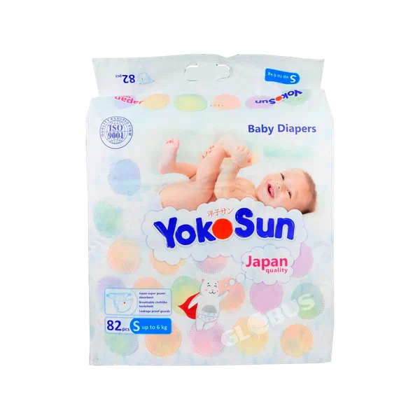 Подгузники детск Yokosun комфорт S до 6кг 82шт