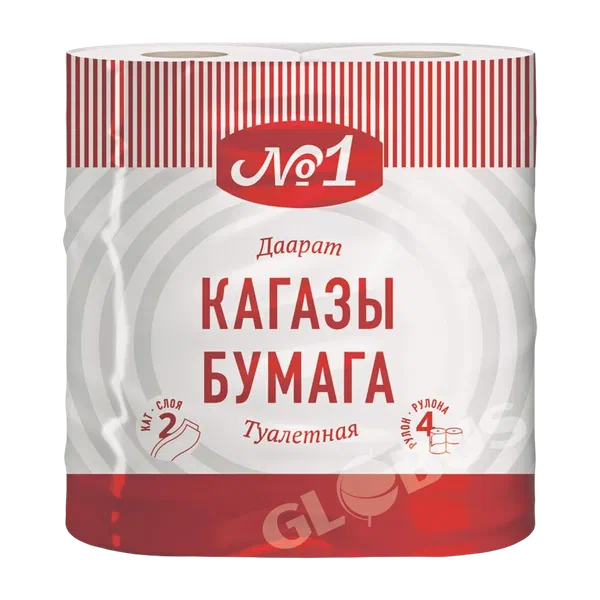 Бумага туал №1 2сл 4рул PL1