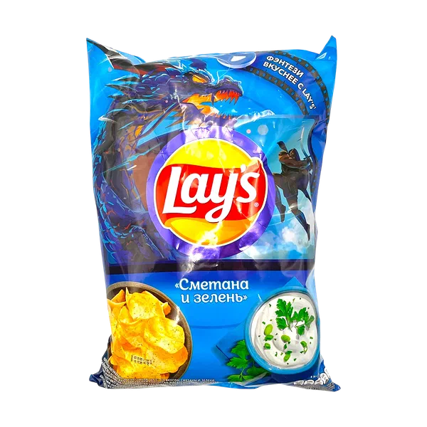 Чипсы Lay's сметана и зелень 225г п/п Фрито Лей Россия 14