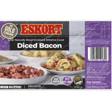 Eskort Wood Smoked Diced Bacon 200g