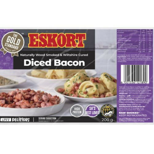 Eskort Wood Smoked Diced Bacon 200g