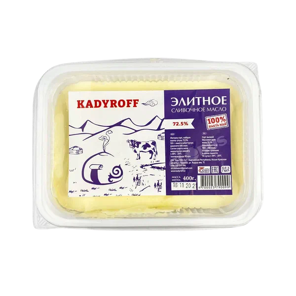 Масло сливочное Kadyroff элитное 72% 400г