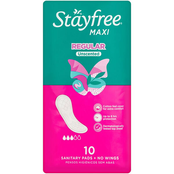 Stayfree No Wings Reg Unccent 10s