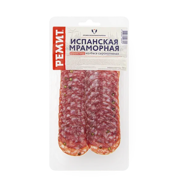 Колбасная нарезка Ремит Испанская Мраморная с/к в/у 70г РЦ