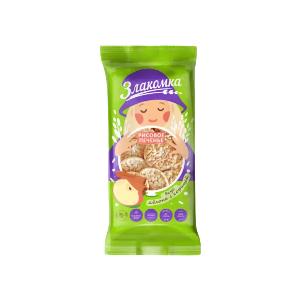 Печенье Злакомка рисовое ябл/корица 80г