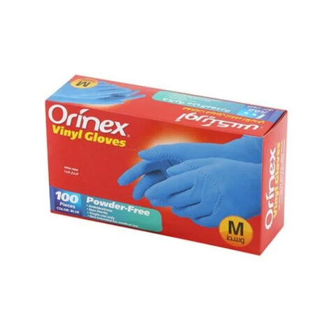 Orinex  Blue Gloves (M) 100 Pcs