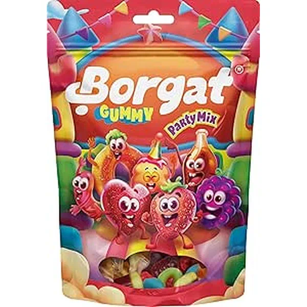 BORGAT PARTY MIX ASSORTED GUMMY CANDY SHAPES 80G