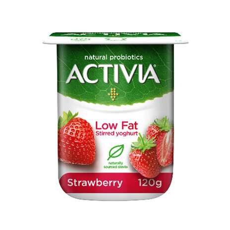 Activia Strawberry Yoghurt Low Fat  120 Gm