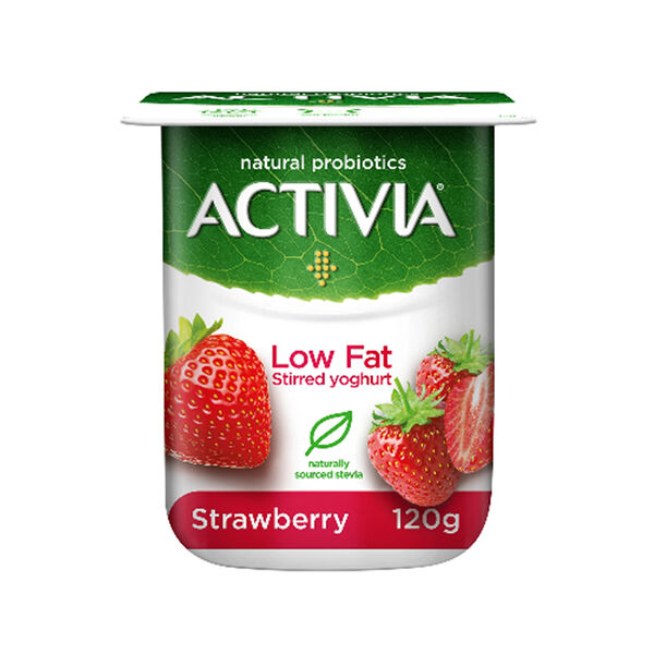 Activia Strawberry Yoghurt Low Fat  120 Gm
