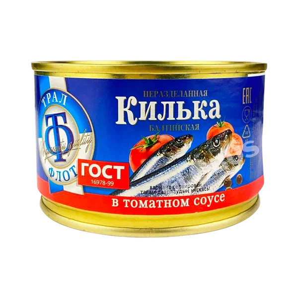 Килька Тралфлот балтийская в томат.соусе 230г ж/б РЦ