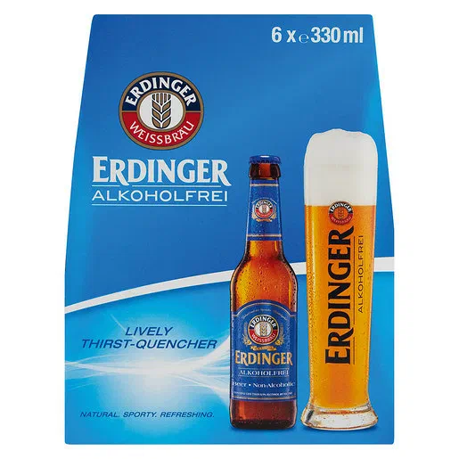 Erdinger Beer Non Alcoholic 330ml 6 Pack
