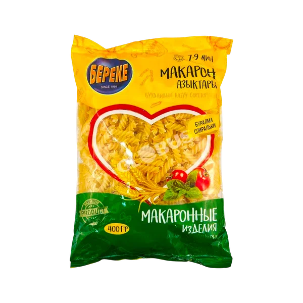 Макароны Береке спирали 400г