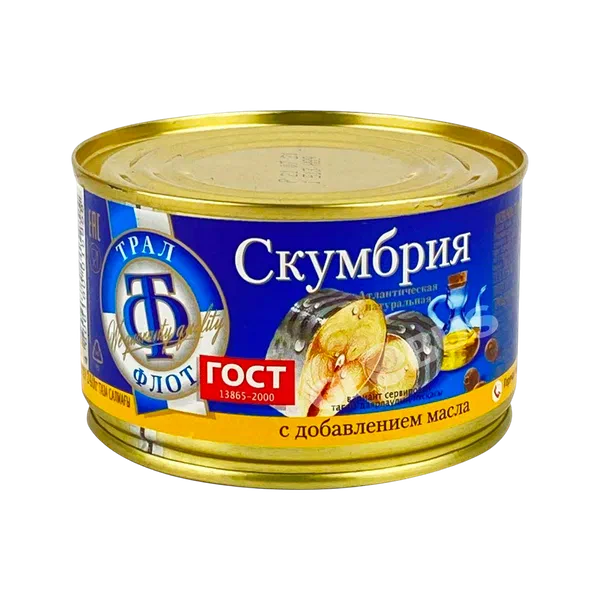 Скумбрия Тралфлот с доб.масла 240г ж/б РЦ