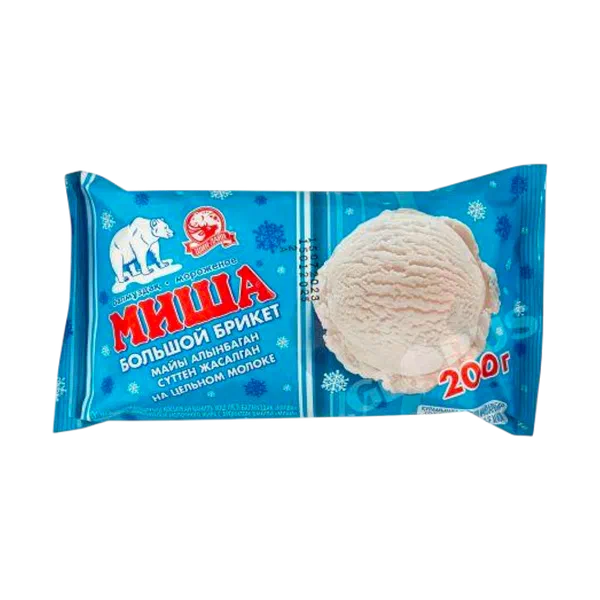 Мороженое Шин Лайн Миша брикет ванильный 200г ЗМЖ