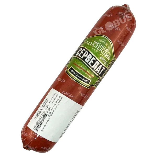 Колбаса Риха Сервелат Мусульманский п/копч вес в/у.