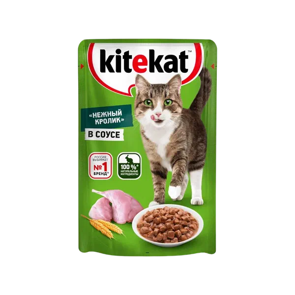 Kitekat кролик в соусе мышык азыгы 85г