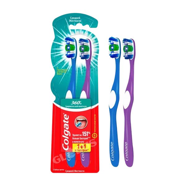 Щетка зубн Colgate 360 1+1