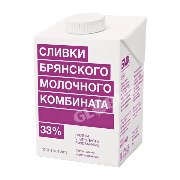 Сливки БМК 33% 500мл т/п