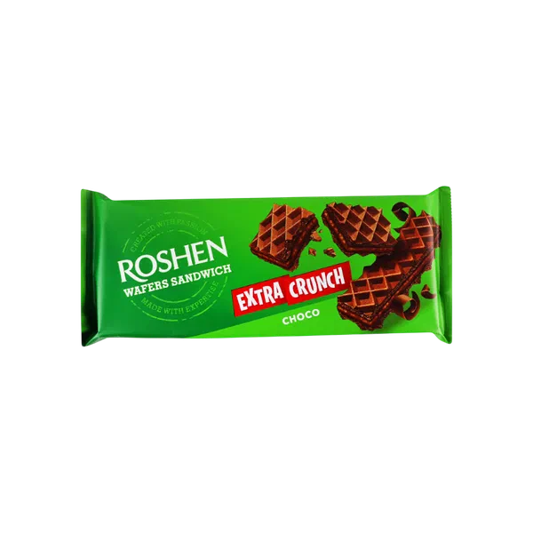 Roshen Wafers Extra Crunch токой жаңгак вафлиси 142г