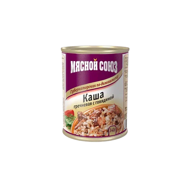 Каша конс. Мясной Союз гречн. с говяд. 340г ж/б РЦ