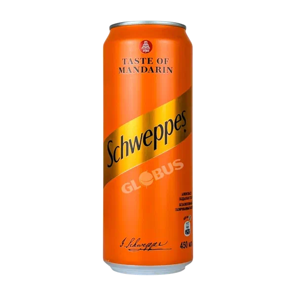 Schweppes мандарин суусундугу газ 0,45л ж/б