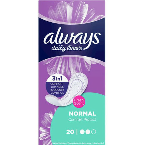 Always Liners Normal Fresh Scent 20s