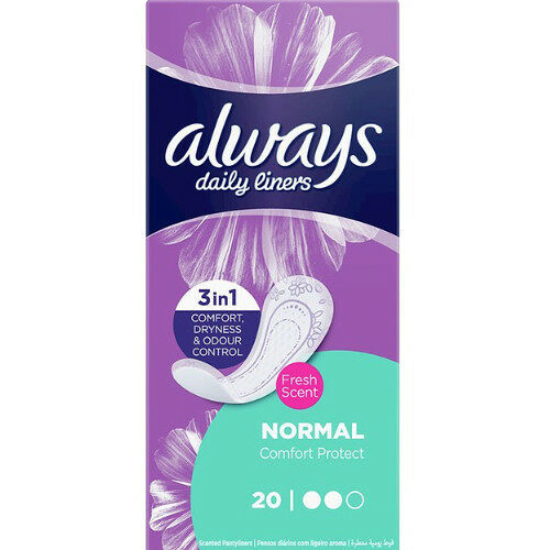Always Liners Normal Fresh Scent 20s